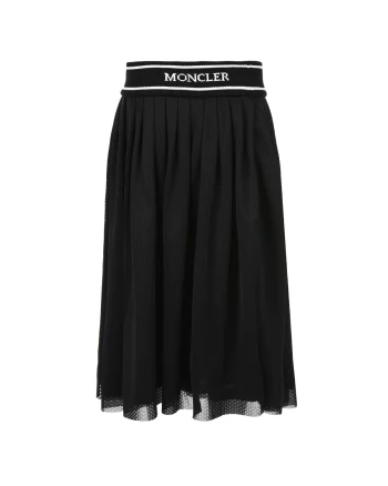 Черная юбка с поясом-резинкой Moncler детская(Черная юбка с поясом-резинкой Moncler детская)