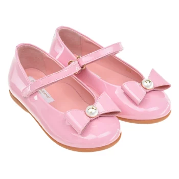 Розовые лакированные туфли с бантом Dolce&Gabbana детские(Розовые лакированные туфли с бантом Dolce&Gabbana детские)