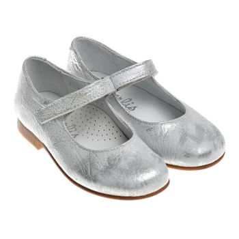 Серебристые туфли с застежкой на липучку Beberlis детские(Серебристые туфли с застежкой на липучку Beberlis детские)