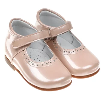 Розовые лакированные туфли с перфорацией Beberlis детские(Розовые лакированные туфли с перфорацией Beberlis детские)