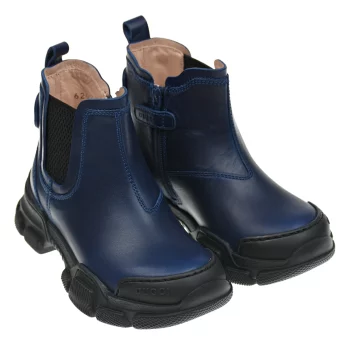 Темно-синие ботинки на массивной подошве GUCCI детское(Темно-синие ботинки на массивной подошве GUCCI детское)