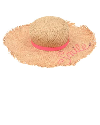 Соломенная шляпа с надписью &quot;Smile&quot; Il Trenino детская(Соломенная шляпа с надписью &quot;Smile&quot; Il Trenino детская)