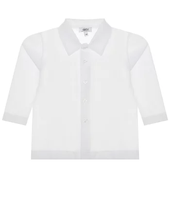 Белая трикотажная рубашка Aletta детская(Белая трикотажная рубашка Aletta детская)