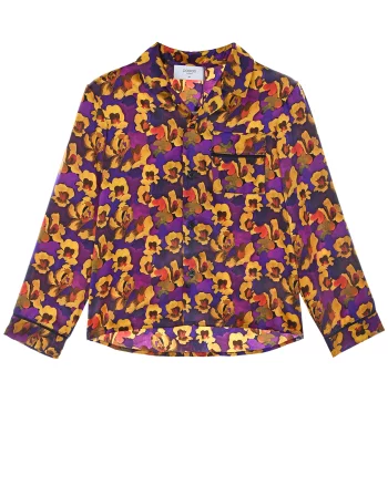 Шелковая блуза с цветочным принтом Paade Mode детская(Шелковая блуза с цветочным принтом Paade Mode детская)