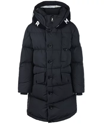 Зимняя куртка для мальчиков черного цвета Moncler детская(Зимняя куртка для мальчиков черного цвета Moncler детская)