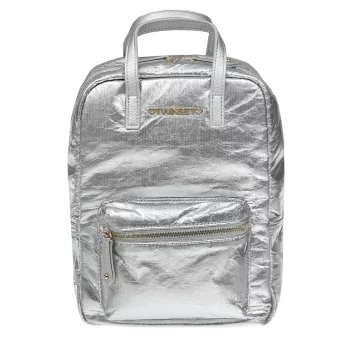 Серебристый рюкзак, 27x20x12 см TWINSET детский(Серебристый рюкзак, 27x20x12 см TWINSET детский)