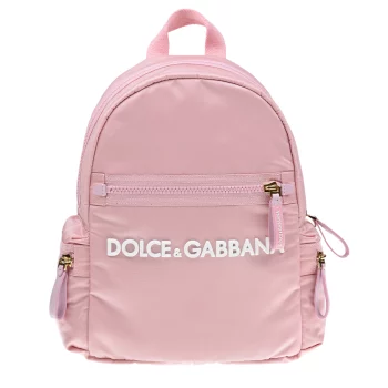Розовый рюкзак с логотипом, 34x30x11 см Dolce&Gabbana детский(Розовый рюкзак с логотипом, 34x30x11 см Dolce&Gabbana детский)