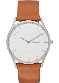 Швейцарские наручные  мужские часы Skagen SKW6219. Коллекция Leather