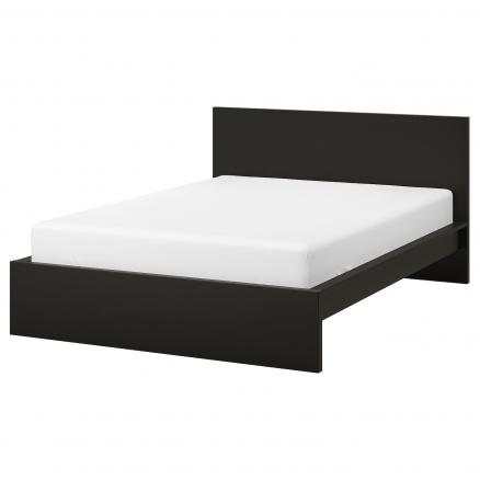 IKEA, Каркас кровати, черно-коричневый, МАЛЬМ